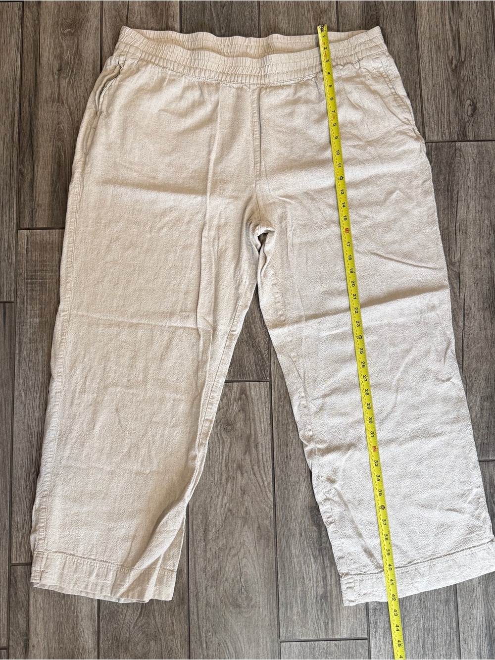 Old Navy Cream Wide-Leg Pull-On Pants XXL Tall